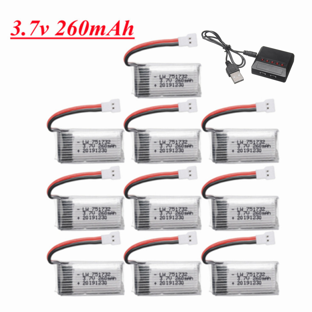 Drone Reaper Rc - Bateria lipo h8 h36 3.7v 260mah