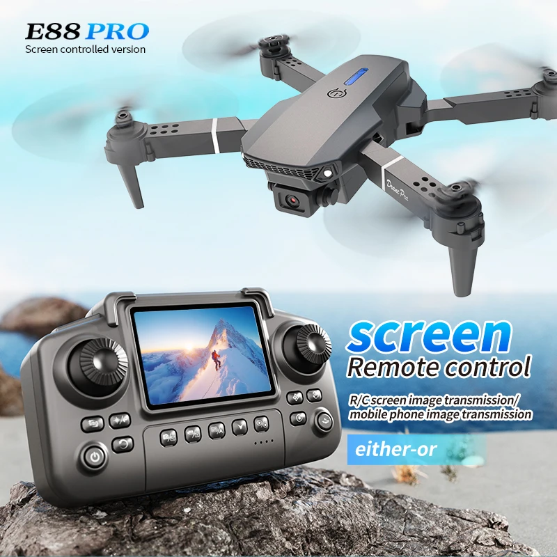 Drone Kf Rc - Profissional e88 pro drone com tela