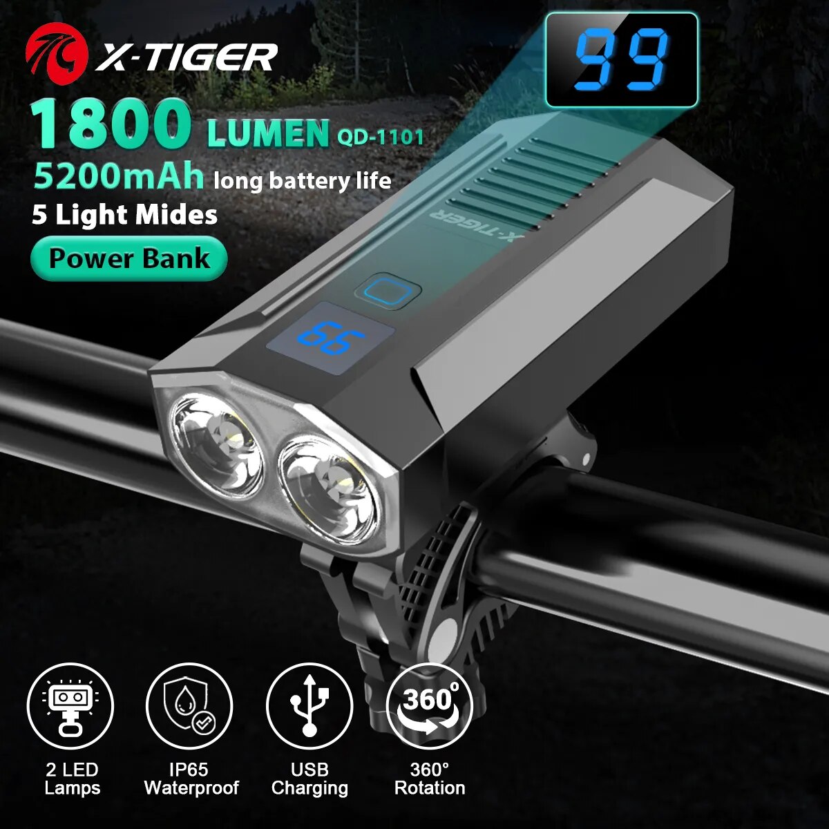 Drone Keh Rc K11 Turbo - X-tiger luz da bicicleta farol lâmpada