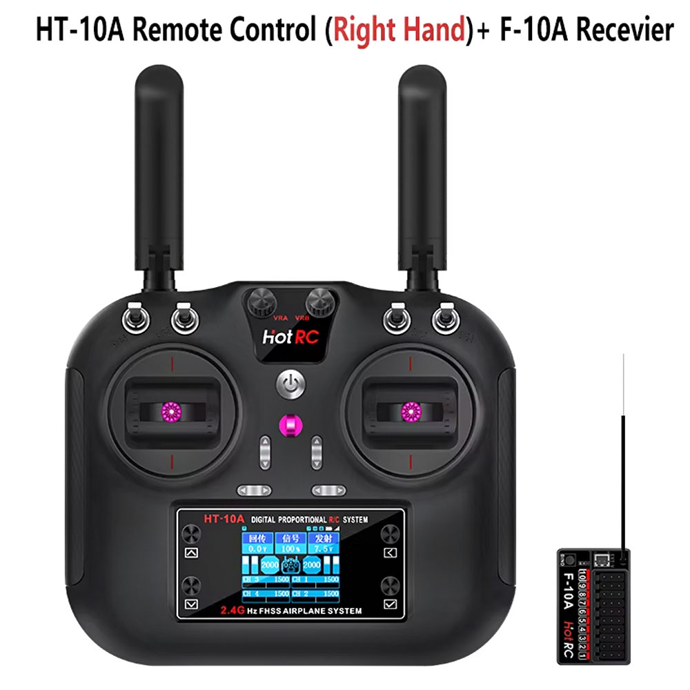 Drone Helicopter Rc - Transmissor Hotrc HT-10A 2.4G 10CH com