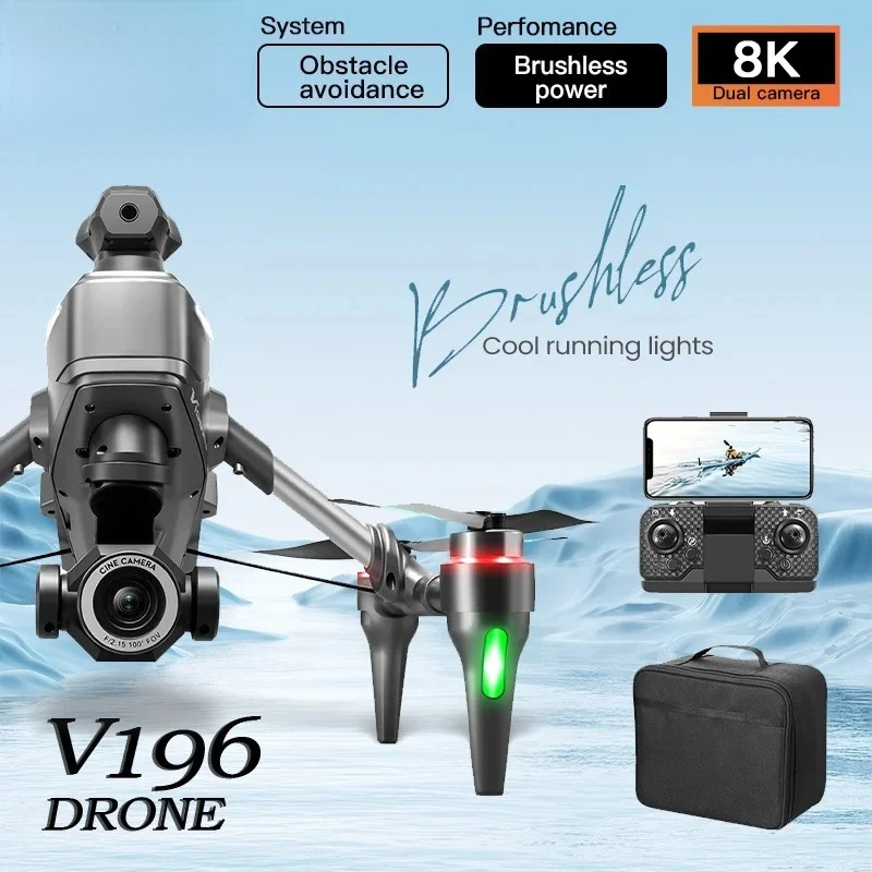 Drone V196 Rc - Drone Original V196 8K Profissional com