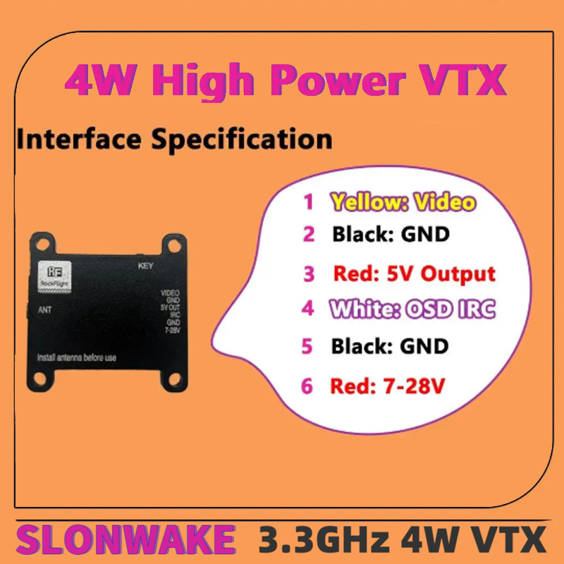 Transmissor de Vídeo VTX SLONW - Drone Rc Remote Control avaliação e preço