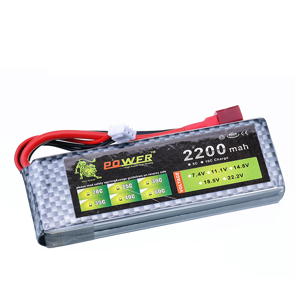 Bateria lipo 7.4v 2200mah 45c  - Dron Rc Quadcopter avaliação e preço