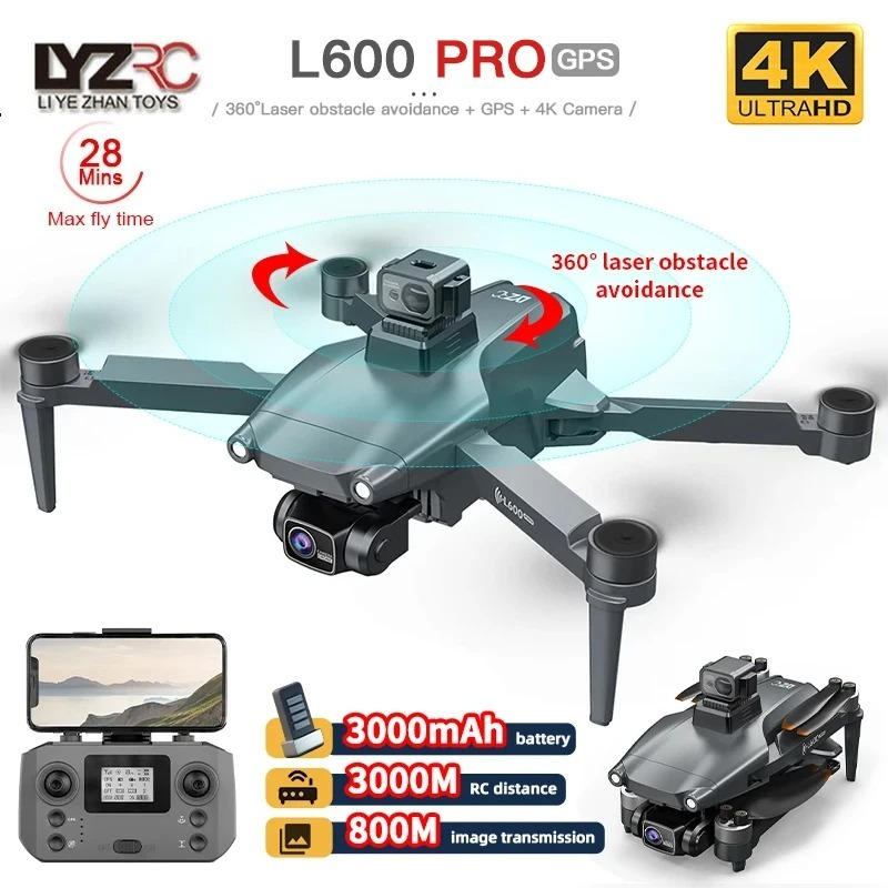 L600 PRO RC Drone 4K HD Câmera - Drone Vs Rc Helicopter avaliação e preço