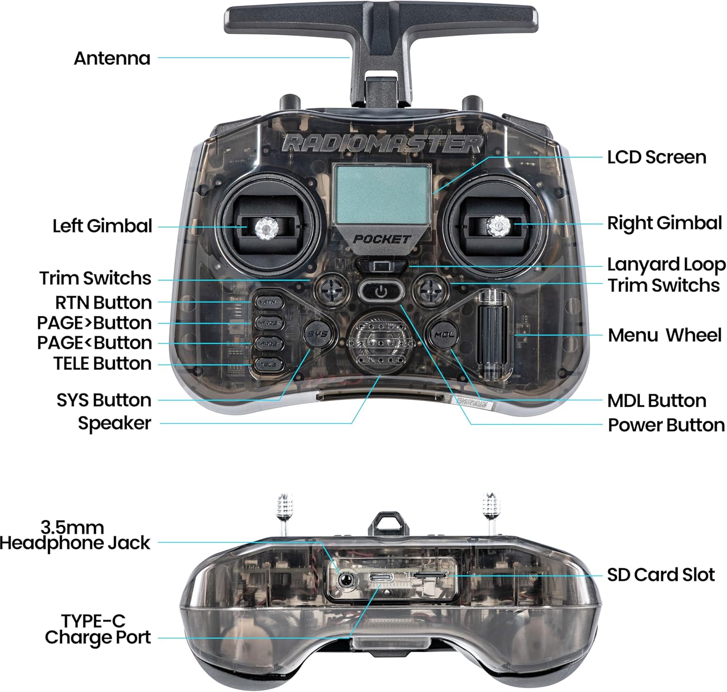 RadioMaster POCKET P16 2.4G Co - Joystick Rc Drone avaliação e preço