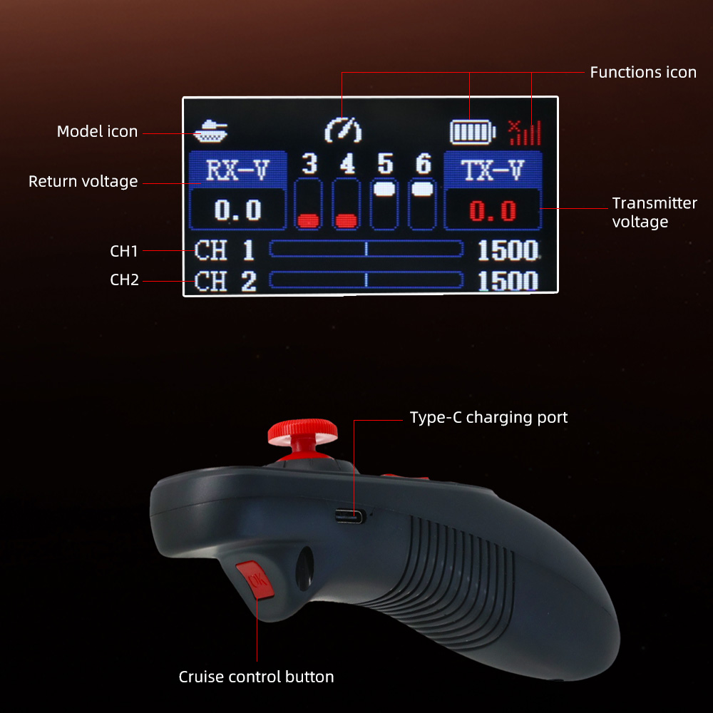 Sistema de Rádio HOTRC DS-650  - Joystick Rc Drone avaliação e preço