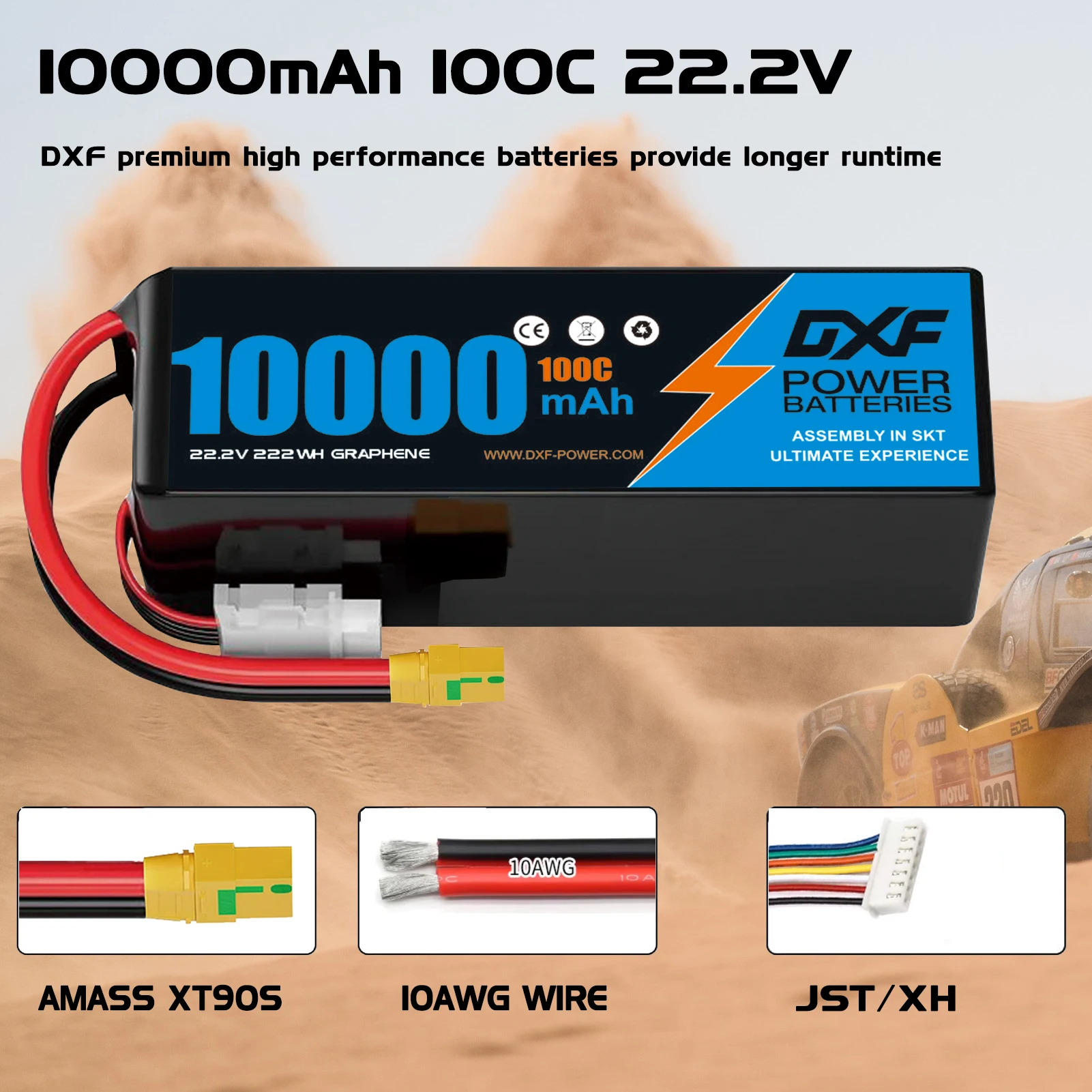 Bateria lipo dxf 6s 10000mah 2 - Drone Rc Link avaliação e preço
