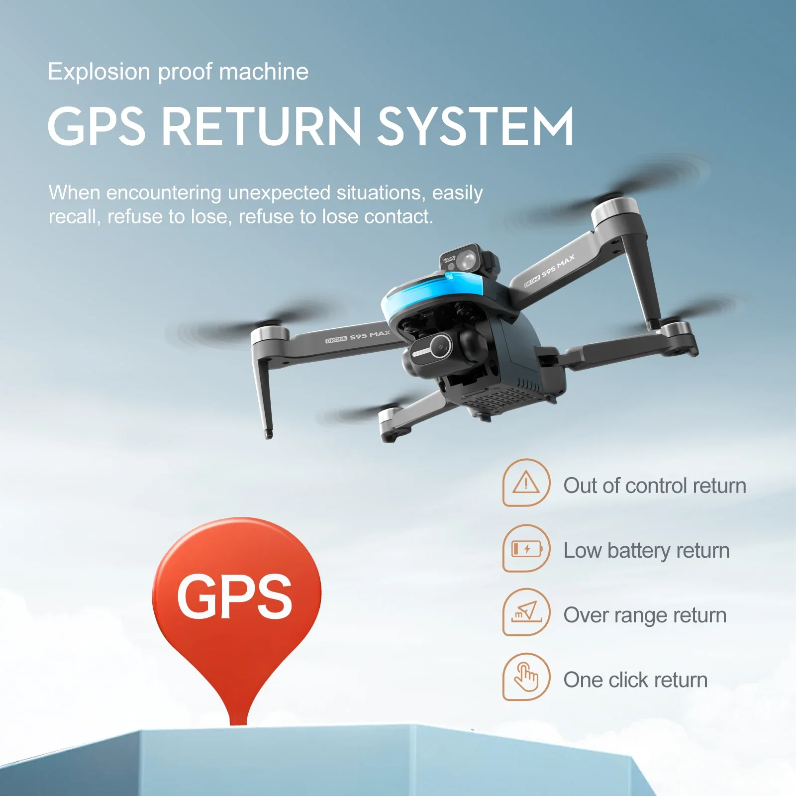 Novo s9s max mini drone 4k 2 e - Drone Kf Rc avaliação e preço
