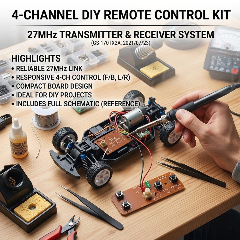 Kit de Controle Remoto 27MHz 4 - Joystick Rc Drone avaliação e preço