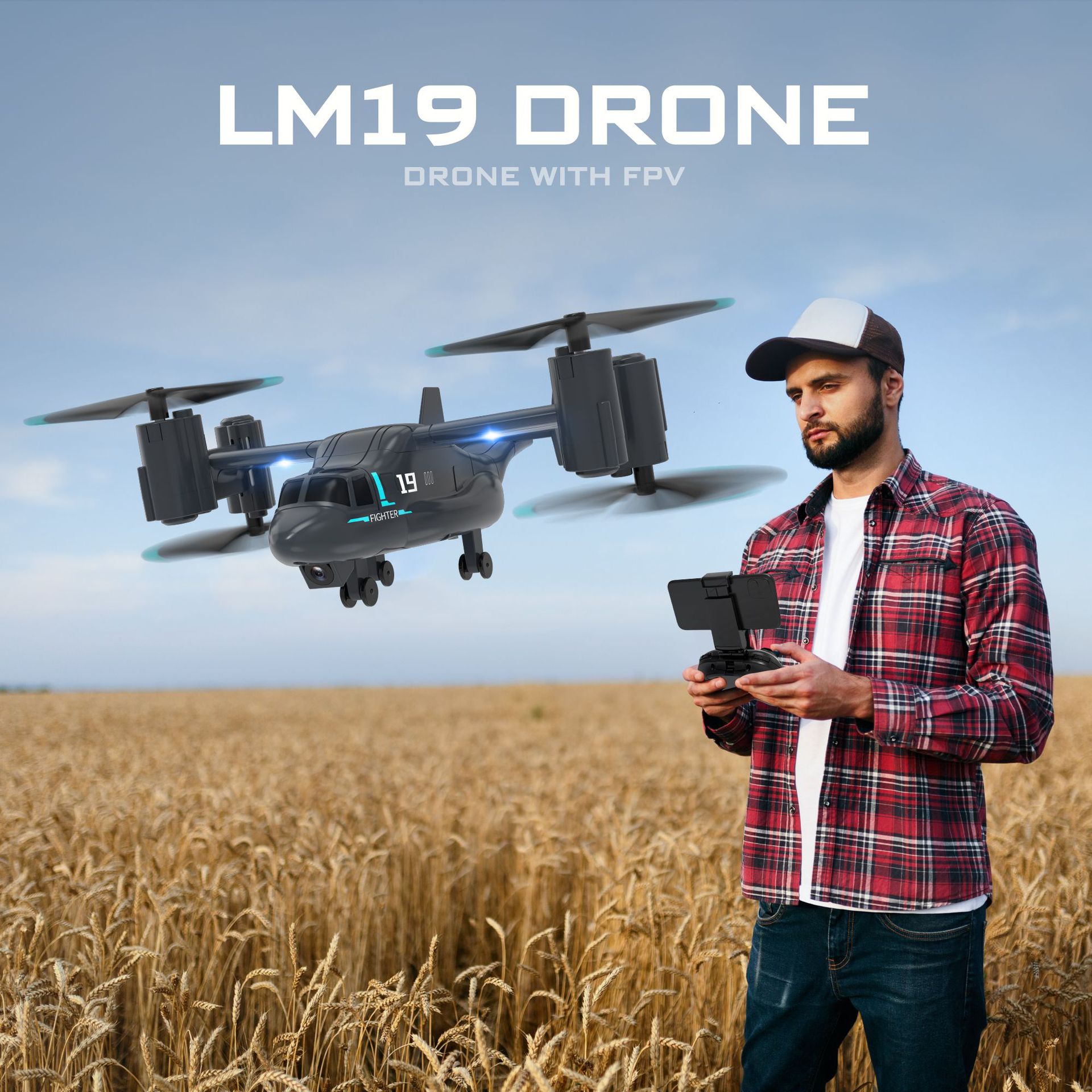 Helicóptero RC JJRC LM19 com c - Drone Rc Fpv Manual avaliação e preço