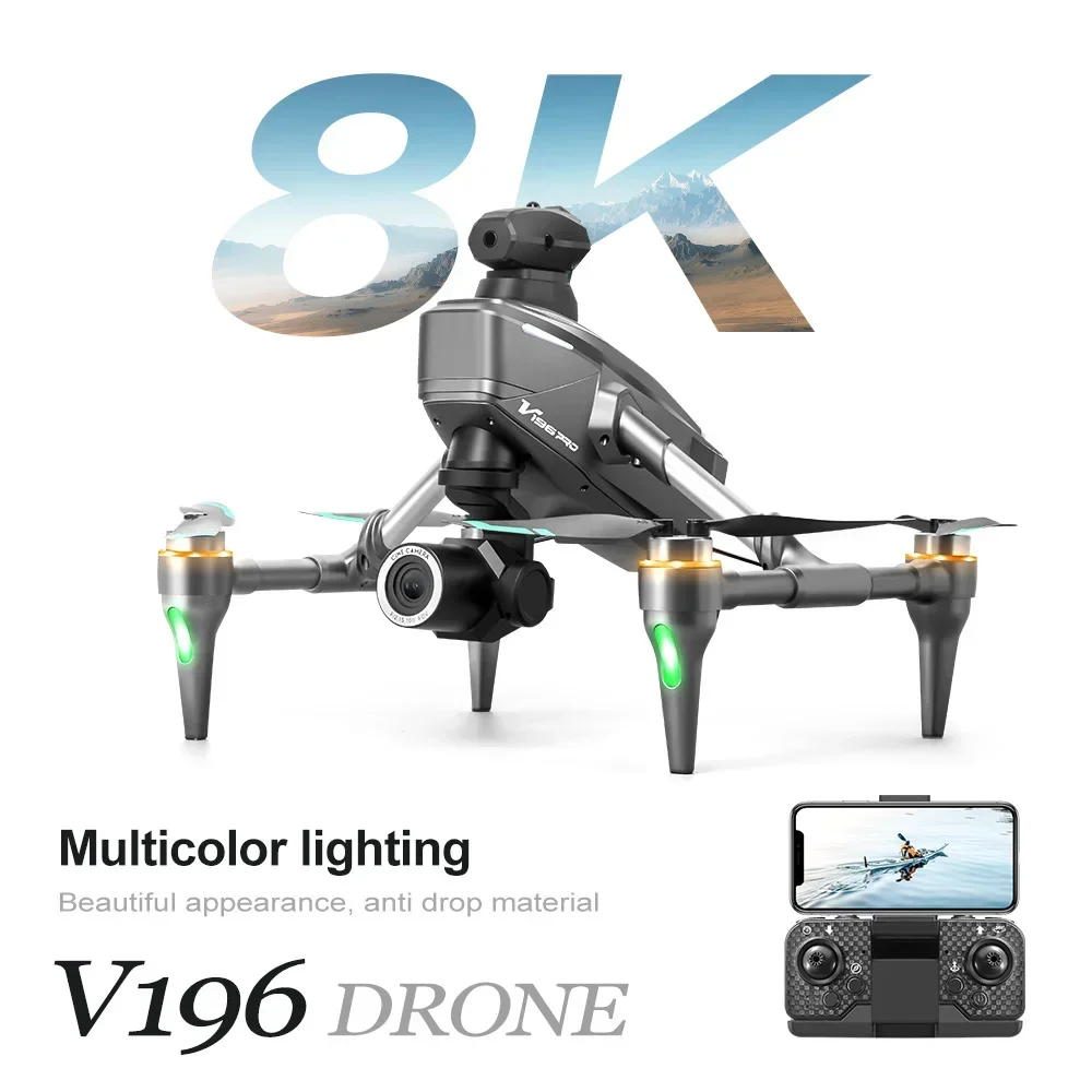 V196 pro 8k hd câmera dupla dr - Drone V196 Rc avaliação e preço
