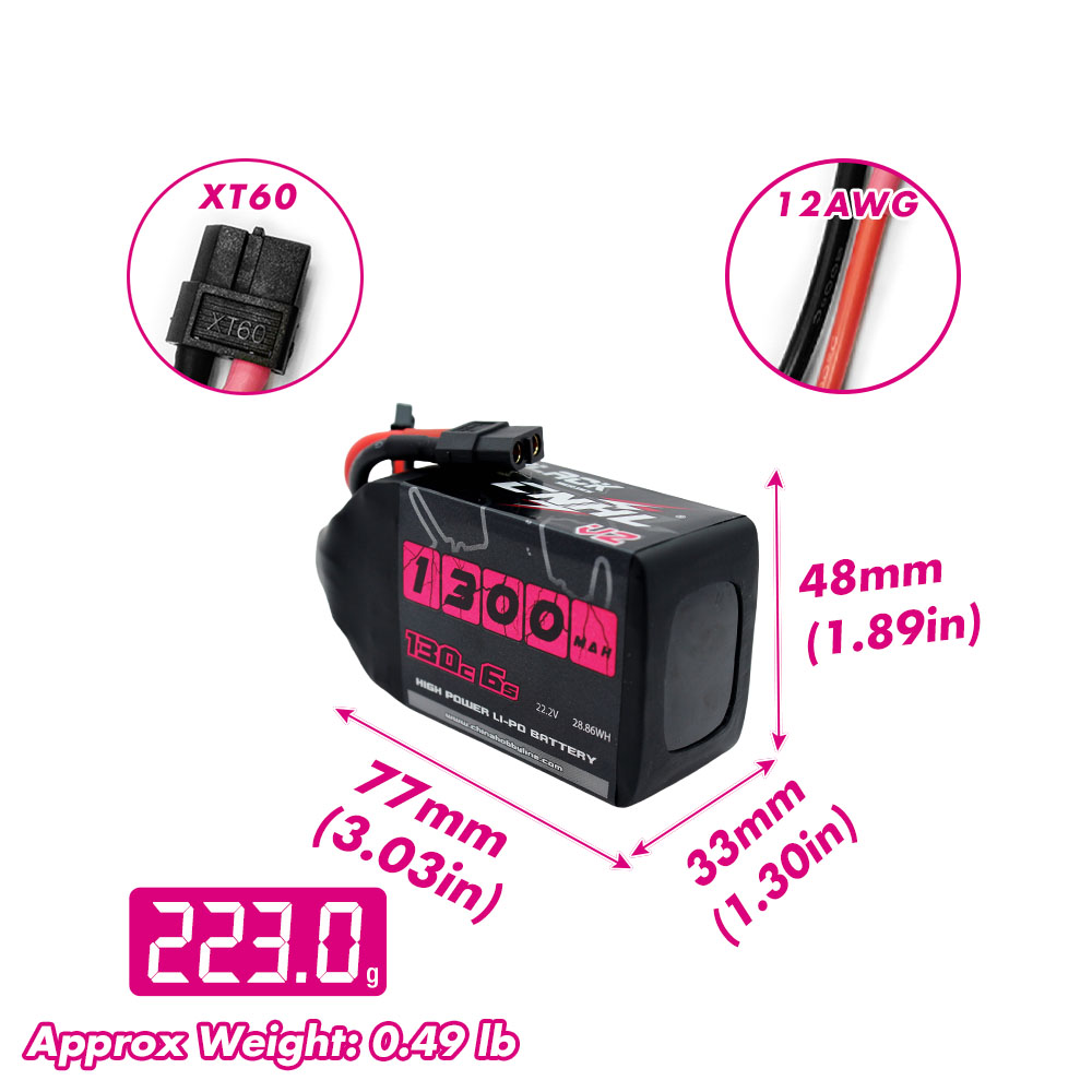 2 Baterias Lipo CNHL 6S 22.2V  - Drone Rc Link avaliação e preço